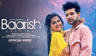 Baarish Aayi Hai Lyrics in Hindi + English Translation (बारिश आयी है Lyrics in English) sung by Stebin Ben, Shreya Ghoshal