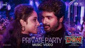 Private Party Lyrics In Hindi sung by Anirudh Ravichander, Jonita Gandhi